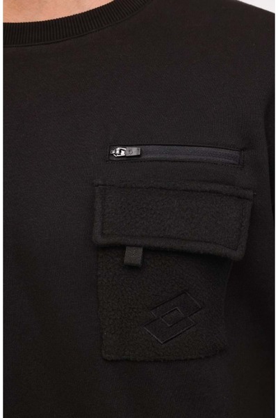 Lotto M-colonel C Neck Swt Erkek Polar Sweatshirt Siyah