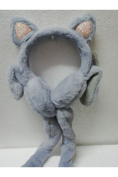 İLHANLAR Plush Earmuff Beanie Hat with Lightless Moving Sound and Playful Ears 6~14 Years