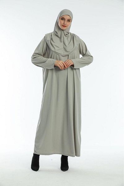 Kutay Collection One Piece Prayer Dress Solid Color