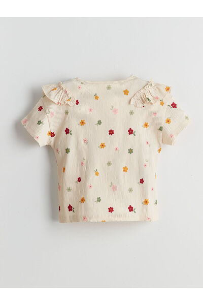 LC Waikiki Crew Neck Floral Girls Blouse and Pants 2Pcs