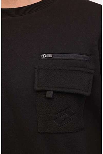 Lotto M-colonel C Neck Swt Erkek Polar Sweatshirt Siyah