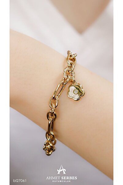 CETAŞ Cetaş Sedef Mineli Çiçek Bileklik