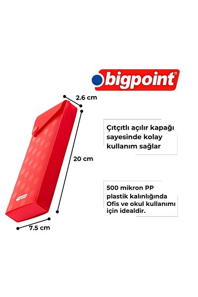 Bigpoint Yellow Large Size Box Pen Holder - Easy Use with Snap Cover