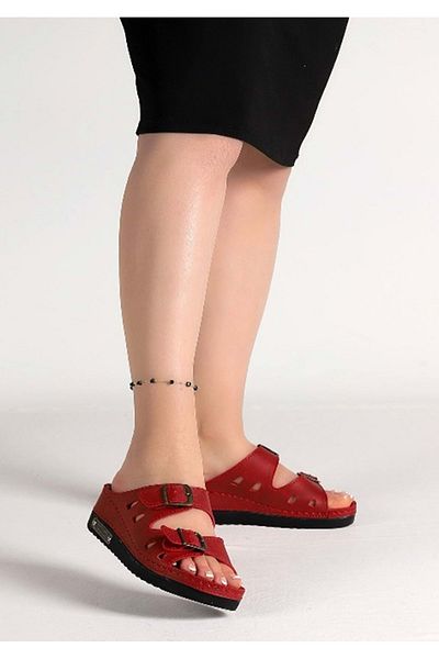 Kids Club Shoes Aryan 07-043 D.r Προτεινόμενες Ορθοπεδικές Γυναικείες Παντόφλες ΚΟΚΚΙΝΟ