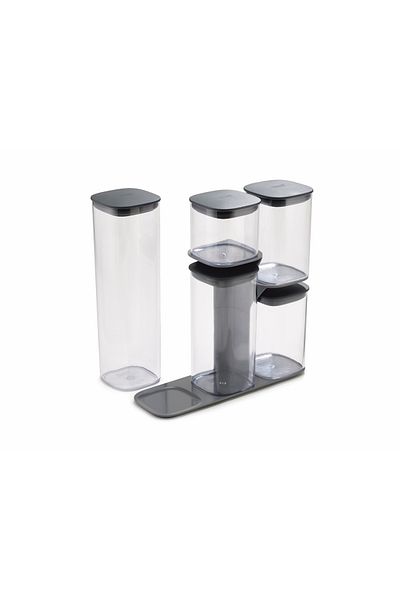 Joseph Joseph Podium Storage Jar Set 5 pieces with Stand