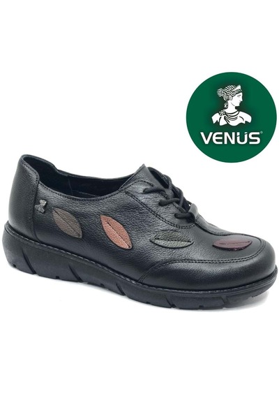 Venüs VENÜS 1953726K З ДЕТАЛЬНИМИ ЛИСТЯМИ ШНУРКОВАНІ ШКІРЯНІ ЖІНОЧІ ЧЕРЕВИКИ