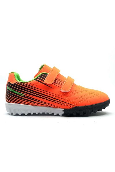 KCMN Cool Ronaldo Professional Kids Astroturf Shoes ORANGE