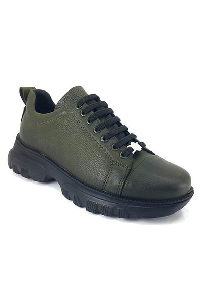 Mammamia 3125 Genuine Leather Casual Women's Shoes-Khaki
