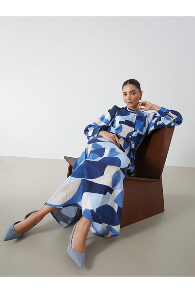 LC Waikiki Rochie de damă cu modele de gât crew de sezon nou - S5H532Z8