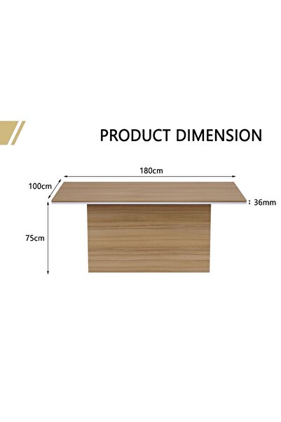 Mahmayi Newly Crafted Conference Table for Office, Office Meeting, Conference Room Table - Coco Bolo, 180CM
