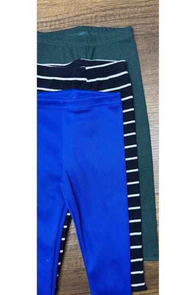 Fun Ribbed Stretchy 3-Piece Girl's Boy's Suit Single Bottom Leggings
