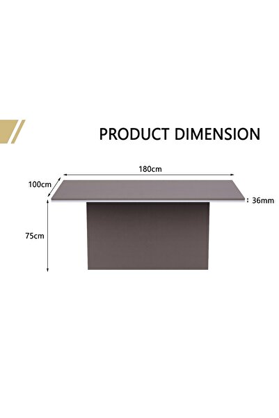 Mahmayi Modern Conference Table for Office, Meeting Room, Conference Room Table-Anthracite Linen, 180CM