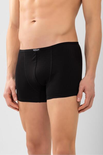 BAYKAR Erkek Modal Likralı Düz Boxer 1113 Siyah
