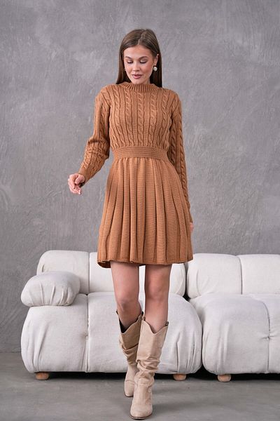 FLEX FASHION Μίνι φόρεμα με πλεκτά μαλλιά