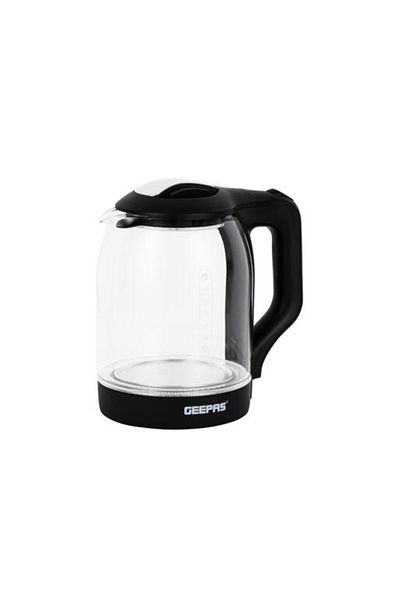Geepas 1.8 liter Electric Glass Kettle- Boil Dry Protection and Automatic Cut-Off/ 1500 W