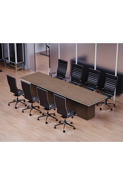Mahmayi Modern Conference Table for Office, Meeting Table, Conference Room Table-Truffle Davos Oak, 360CM