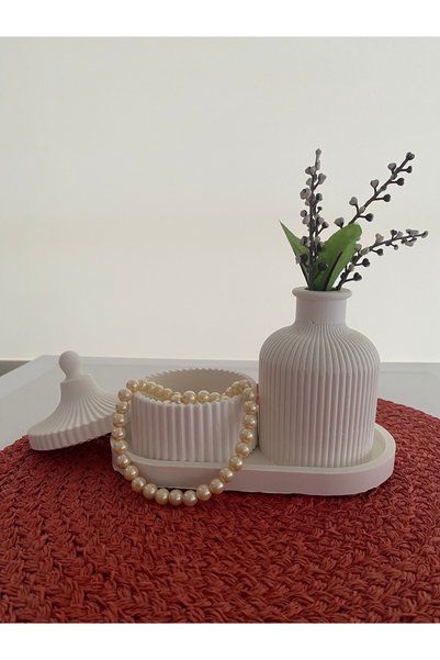 ELBUCOLECTION vază din ceramică, decor