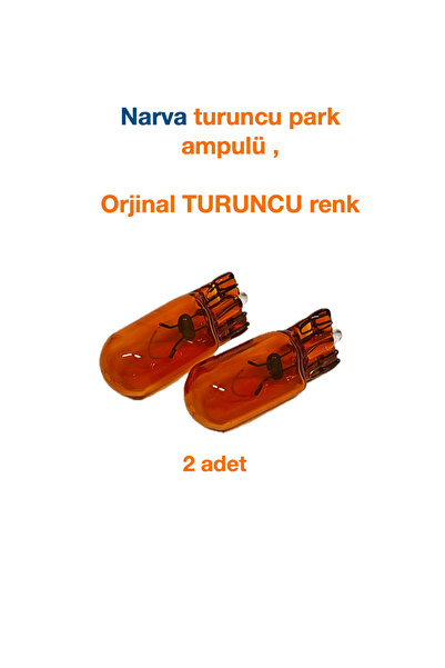 Narva 12v 5w T10 Turuncu 12961cp (AMBER) 2 Adet