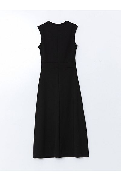 LC Waikiki Lcwaikiki Classic Black Crew Neck Women's Dress