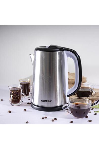 Geepas Electric Kettle 2.5L 1600W - Cordless Tea Kettle, Auto Shut-Off & Boil-Dry Protection