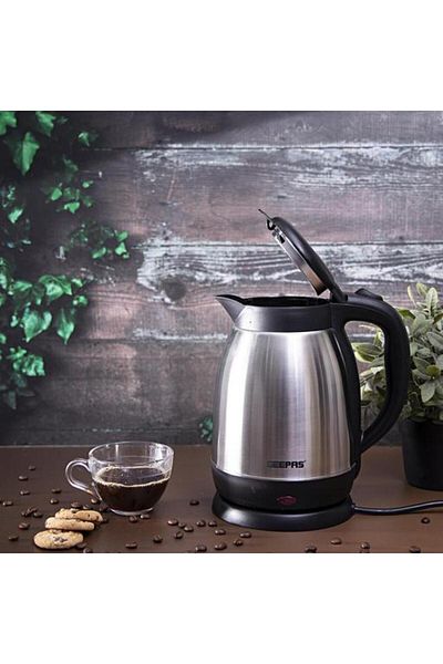 Geepas Stainless Steel Kettle, 1.5L Boil Dry Protection Kettle | 360 Cordless Jug Kettle