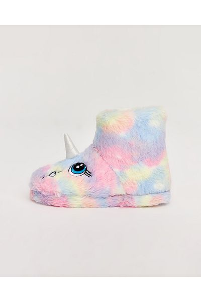 Chirpy Horn - Unicorn Πολύχρωμες Παιδικές Παντόφλες