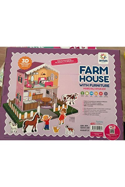 Elif FARM HOUSE 3D  OLUKLU MUKAVVA MAKET OYUN EVİ