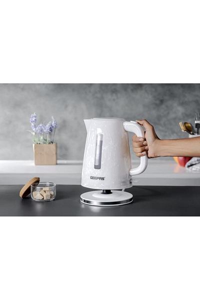Geepas 1.7 L Electric Kettle- Boil Dry Protection and Automatic Cut-Off/  Strix Controller 2200 W