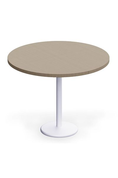 Mahmayi Round Pantry Table, Simple Modern Design Coffee Task for Home Office, (100 cm Dia, Linen)
