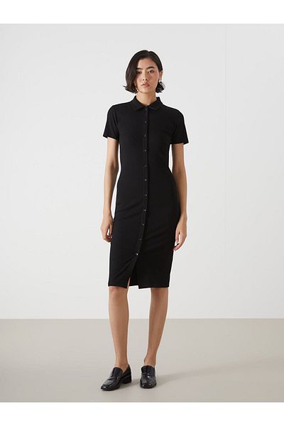 LC Waikiki Rochie cămașă pentru femei cu mâneci scurte sezon nou - S5HS32Z8