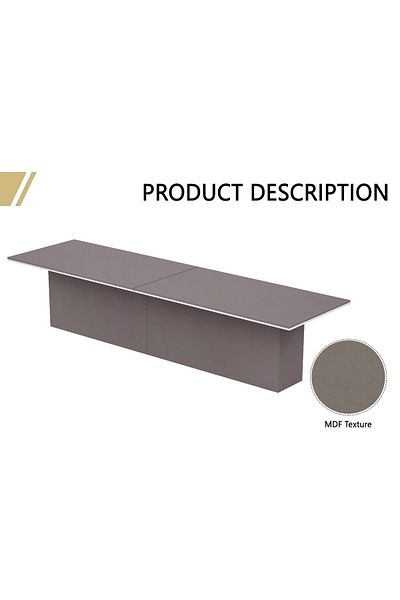 Mahmayi Stylish Conference Table for Office, Meeting and Conference Room-Anthracite Linen, 360CM