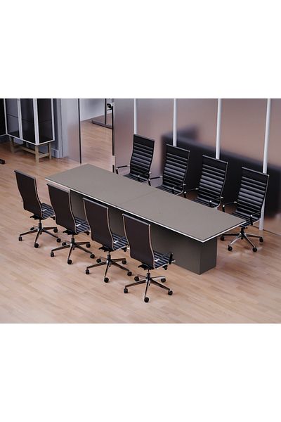 Mahmayi Stylish Conference Table for Office, Meeting and Conference Room-Anthracite Linen, 360CM