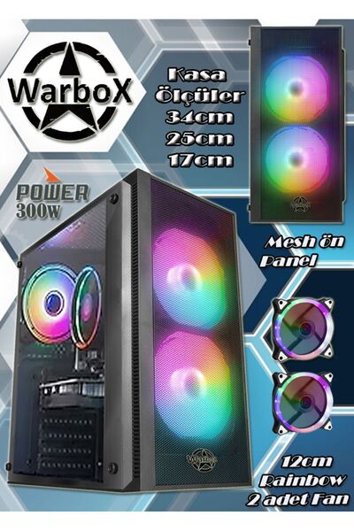 WARBOX Eagle 22" Monitör Xeon X5650 32gb Ram 256gb SSD 250gb HDD R7 240-4gb E.kartı Gaming Takım Bilgisayar