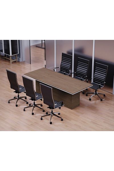 Mahmayi New Looking Conference Table for Office, Meeting and Conference Room-Truffle Davos Oak, 240CM
