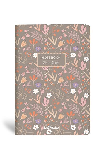 Le Color Set de 4 caiete Flower Garden fără linii 13x20