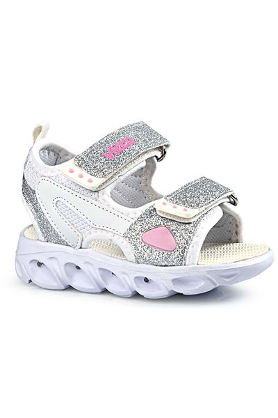 Kids Club Shoes Vicco Roy White Orthopedic Lighted Children's Sandals