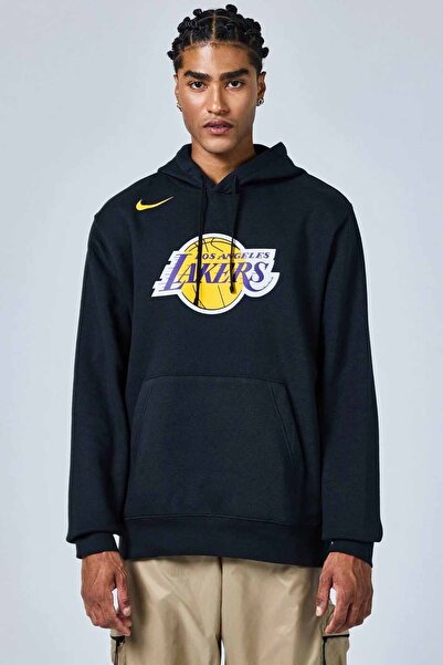 Nike Los Angeles Lakers NBA Erkek Siyah Basketbol Sweatshirt DX9997-010