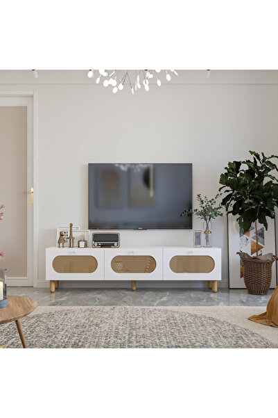 MERT SERT MOBİLYA Elena Hazeran 180cm Tv Sehpası, Tv Ünitesi, İskandinav Tv, ...