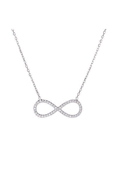 NAGISS Sonsuzluk Küçük Model Zirkon Taşlı 925 Ayar Gümüş Kadın Kolye