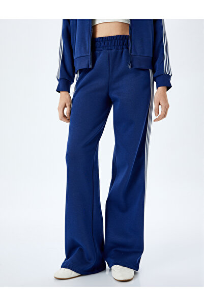 Koton Şardonlu Şerit Detaylı Beli Lastikli Geniş Paça Rahat Kalıp Eşofman Altı