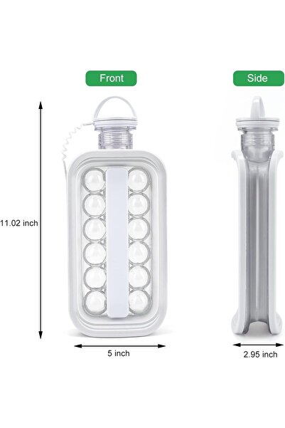 fulina 2 in 1 Portable Ice Hockey Maker,stronger and durable, Ice Cube Tray for Coffee, Milk, Tea, Juice