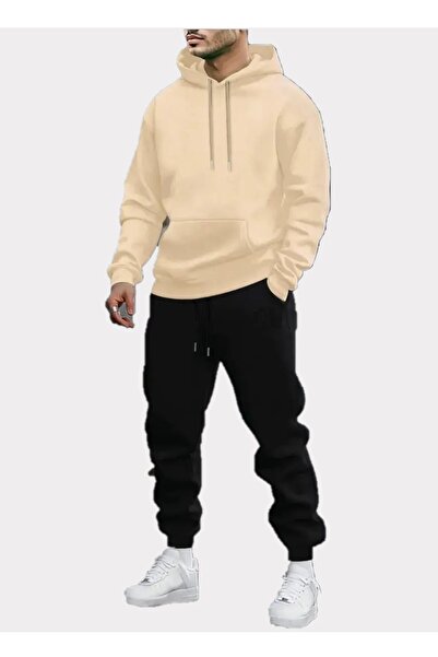 EYAX MODA Set de trening unisex de mărime mare - Hanorac cu glugă și pantalon...