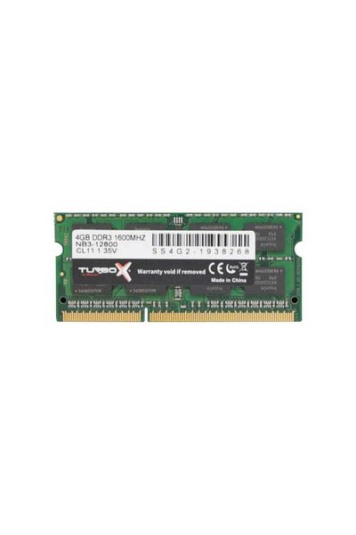 TURBOX ذاكرة الوصول العشوائي للكمبيوتر المحمول 4 جيجابايت Ddr3 1600 ميجا هرتز Cl11