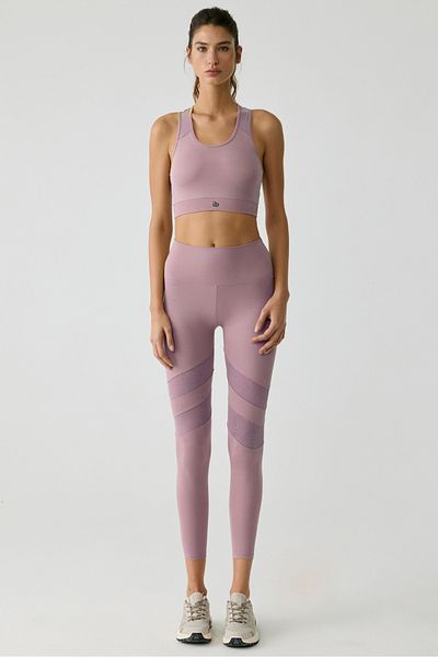 Urban Beat Larina Damen-Leggings aus Tüll in voller Länge in Dusty Rose