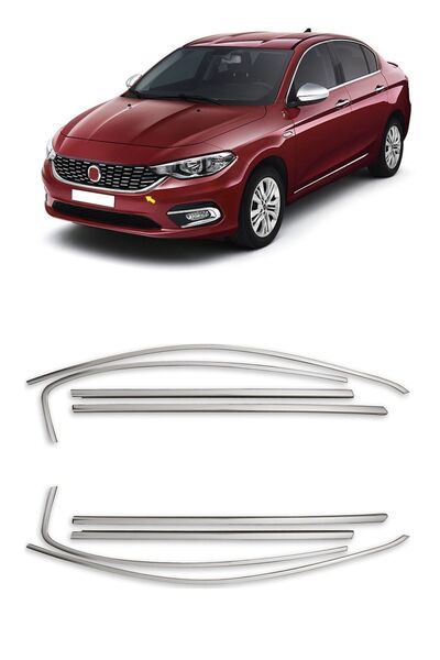 Kml34tuning55 Fiat Egea Krom Cam Çerçevesi Set Sedan Hb Uyumlu 2016 2024