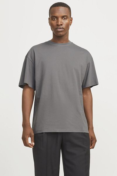 Jack & Jones Jjebradley O-Neck Gray Tee Ss - 12249319