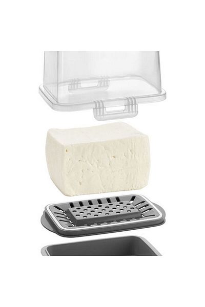 VİP AHMET Vp-073 Model 2-Piece Smoked Cheese Storage Set - Ecem Cheese Container