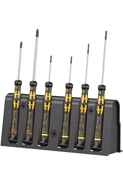 wera 1578 A/6 ESD Elektronikçi Tornavida Seti + Raf