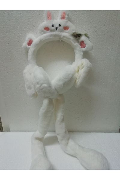 İLHANLAR Plush Earmuff Beanie Hat with Lightless Moving Sound and Playful Ears 6~14 Years