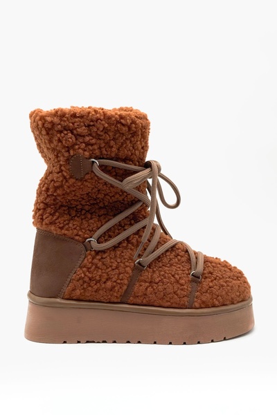Shoebutik Astana Taba Peluş Kadın Bot